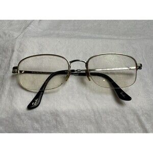 Ray Ban Eyeglasses RB6206 2502 52-19-140 Blue Half Rimless Metal,‎ FRAMES ONLY
